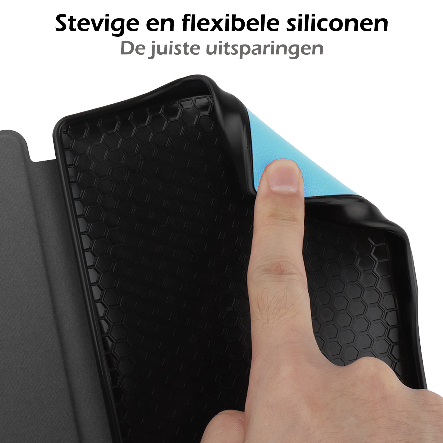 Nomfy Hoesje Geschikt voor Kobo Nia Hoes Book Case - Hoes Geschikt voor Kobo Nia Hoesje Book Cover Met Screenprotector - Lichtblauw