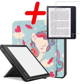 BASEY. BASEY. Kobo Sage Hoesje Met Screenprotector - Eenhoorn