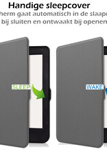 Nomfy Hoesje Geschikt voor Kobo Nia Hoes Book Case - Hoes Geschikt voor Kobo Nia Hoesje Book Cover Met Screenprotector - Grijs
