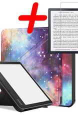 BASEY. Hoes Geschikt voor Kobo Sage Hoesje Bookcase Cover Hoes Met Screenprotector - Hoesje Geschikt voor Kobo Sage Hoes Cover Case - Galaxy