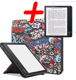 BASEY. BASEY. Kobo Sage Hoesje Met Screenprotector - Graffity