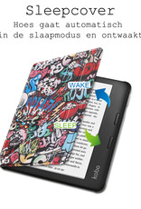 BASEY. Hoes Geschikt voor Kobo Sage Hoesje Bookcase Cover Hoes Met Screenprotector - Hoesje Geschikt voor Kobo Sage Hoes Cover Case - Graffity