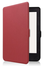 Nomfy Hoesje Geschikt voor Kobo Nia Hoes Book Case - Hoes Geschikt voor Kobo Nia Hoesje Book Cover Met Screenprotector - Donkerrood