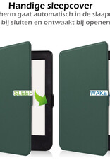 Nomfy Hoesje Geschikt voor Kobo Nia Hoes Book Case - Hoes Geschikt voor Kobo Nia Hoesje Book Cover Met Screenprotector - Donkergroen