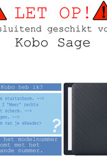BASEY. Hoes Geschikt voor Kobo Sage Hoesje Bookcase Cover Hoes Met Screenprotector - Hoesje Geschikt voor Kobo Sage Hoes Cover Case - Grijs