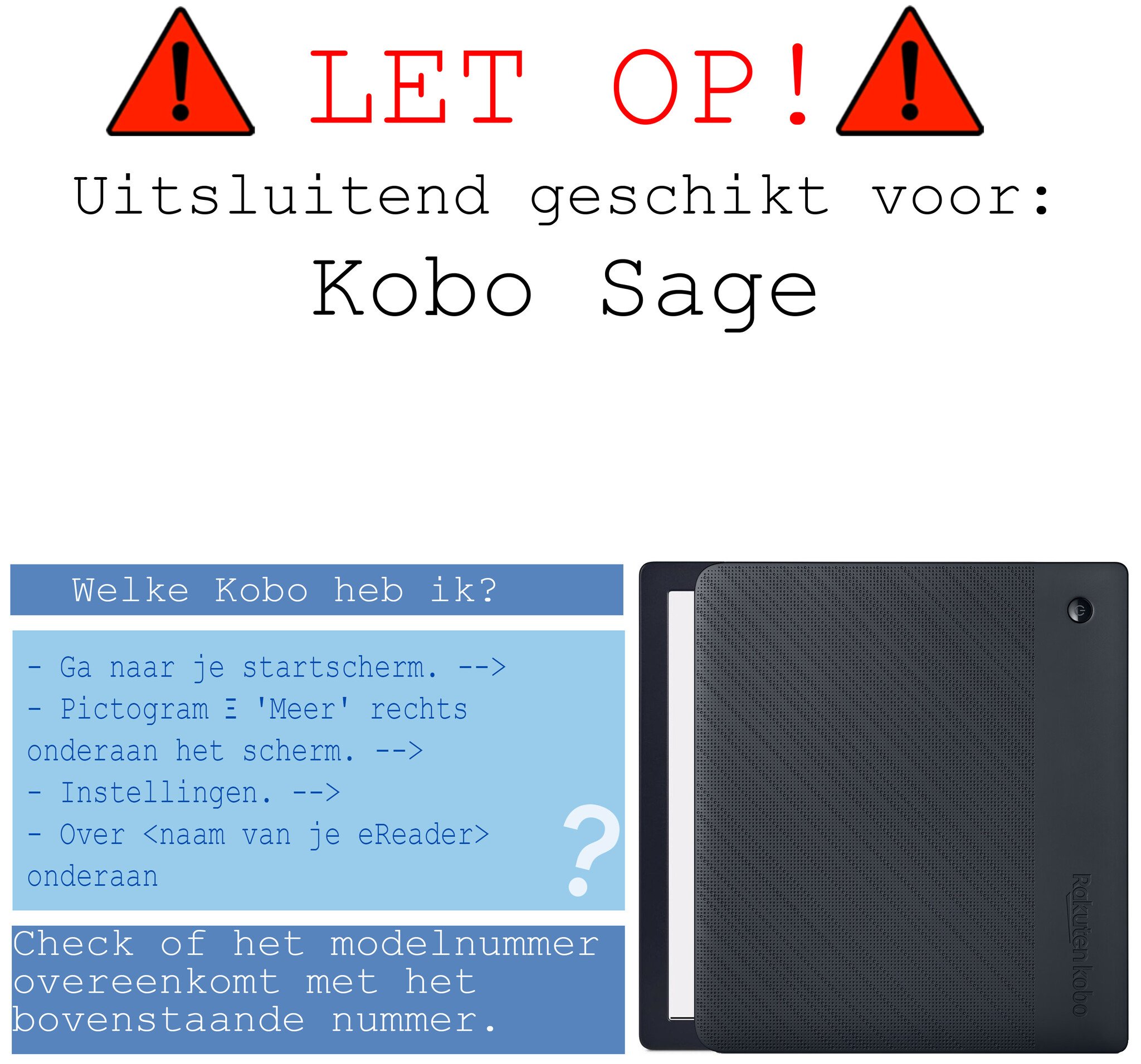 BASEY. Hoes Geschikt voor Kobo Sage Hoesje Bookcase Cover Hoes Met Screenprotector - Hoesje Geschikt voor Kobo Sage Hoes Cover Case - Grijs