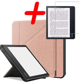 BASEY. BASEY. Kobo Sage Hoesje Met Screenprotector - Rose Goud