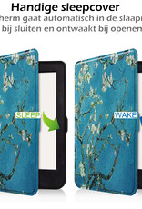 Nomfy Hoesje Geschikt voor Kobo Nia Hoes Book Case - Hoes Geschikt voor Kobo Nia Hoesje Book Cover Met Screenprotector - Bloesem