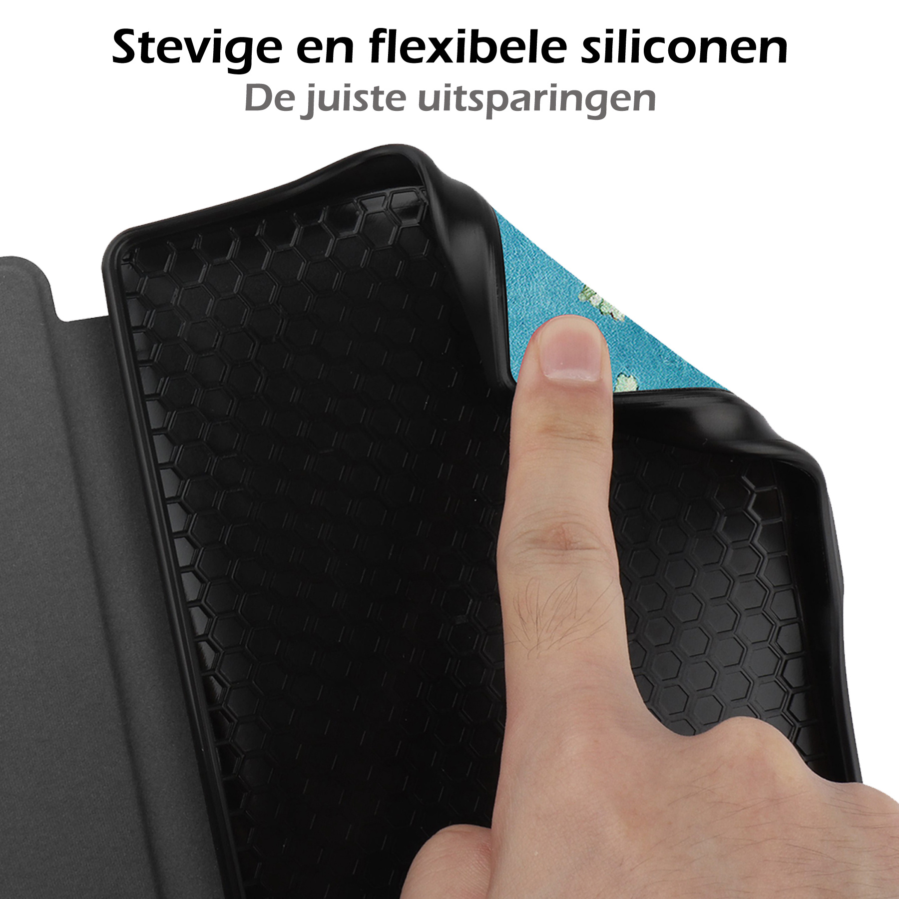 Nomfy Hoesje Geschikt voor Kobo Nia Hoes Book Case - Hoes Geschikt voor Kobo Nia Hoesje Book Cover Met Screenprotector - Bloesem