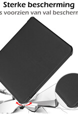 Nomfy Hoesje Geschikt voor Kobo Libra H2O Hoes Book Case - Hoes Geschikt voor Kobo Libra H2O Hoesje Book Cover Met Screenprotector - Zwart