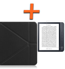 Nomfy Nomfy Kobo Libra H2O Hoesje Met Screenprotector - Zwart