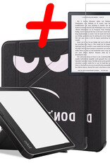 BASEY. Hoes Geschikt voor Kobo Sage Hoesje Bookcase Cover Hoes Met Screenprotector - Hoesje Geschikt voor Kobo Sage Hoes Cover Case - Don't Touch Me