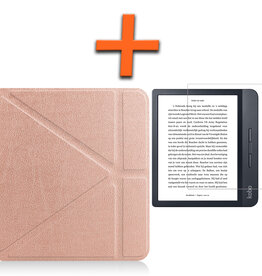 Nomfy Nomfy Kobo Libra H2O Hoesje Met Screenprotector - Rose Goud