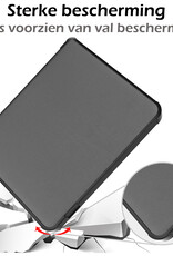 Nomfy Hoesje Geschikt voor Kobo Libra H2O Hoes Book Case - Hoes Geschikt voor Kobo Libra H2O Hoesje Book Cover Met Screenprotector - Grijs