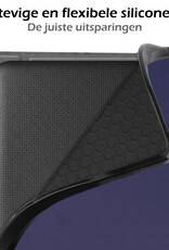 Nomfy Hoesje Geschikt voor Kobo Libra H2O Hoes Book Case - Hoes Geschikt voor Kobo Libra H2O Hoesje Book Cover Met Screenprotector - Donkerblauw