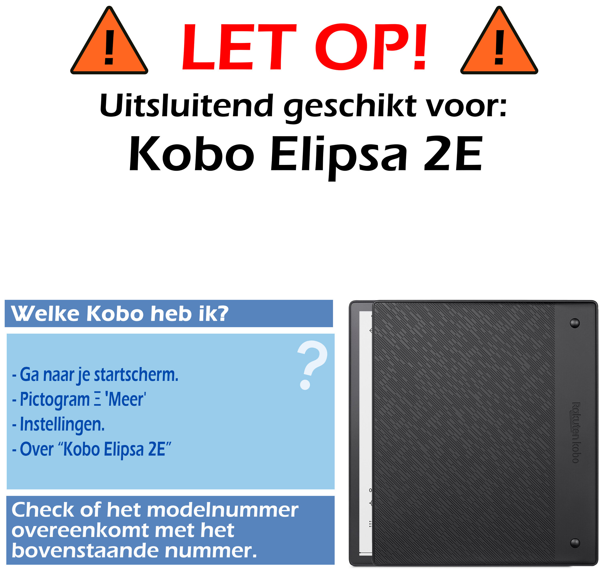 Nomfy Hoesje Geschikt voor Kobo Elipsa 2E Hoes Book Case - Hoes Geschikt voor Kobo Elipsa 2E Hoesje Book Cover Met Screenprotector - Galaxy