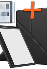 Nomfy Hoesje Geschikt voor Kobo Elipsa 2E Hoes Book Case - Hoes Geschikt voor Kobo Elipsa 2E Hoesje Book Cover Met Screenprotector - Zwart