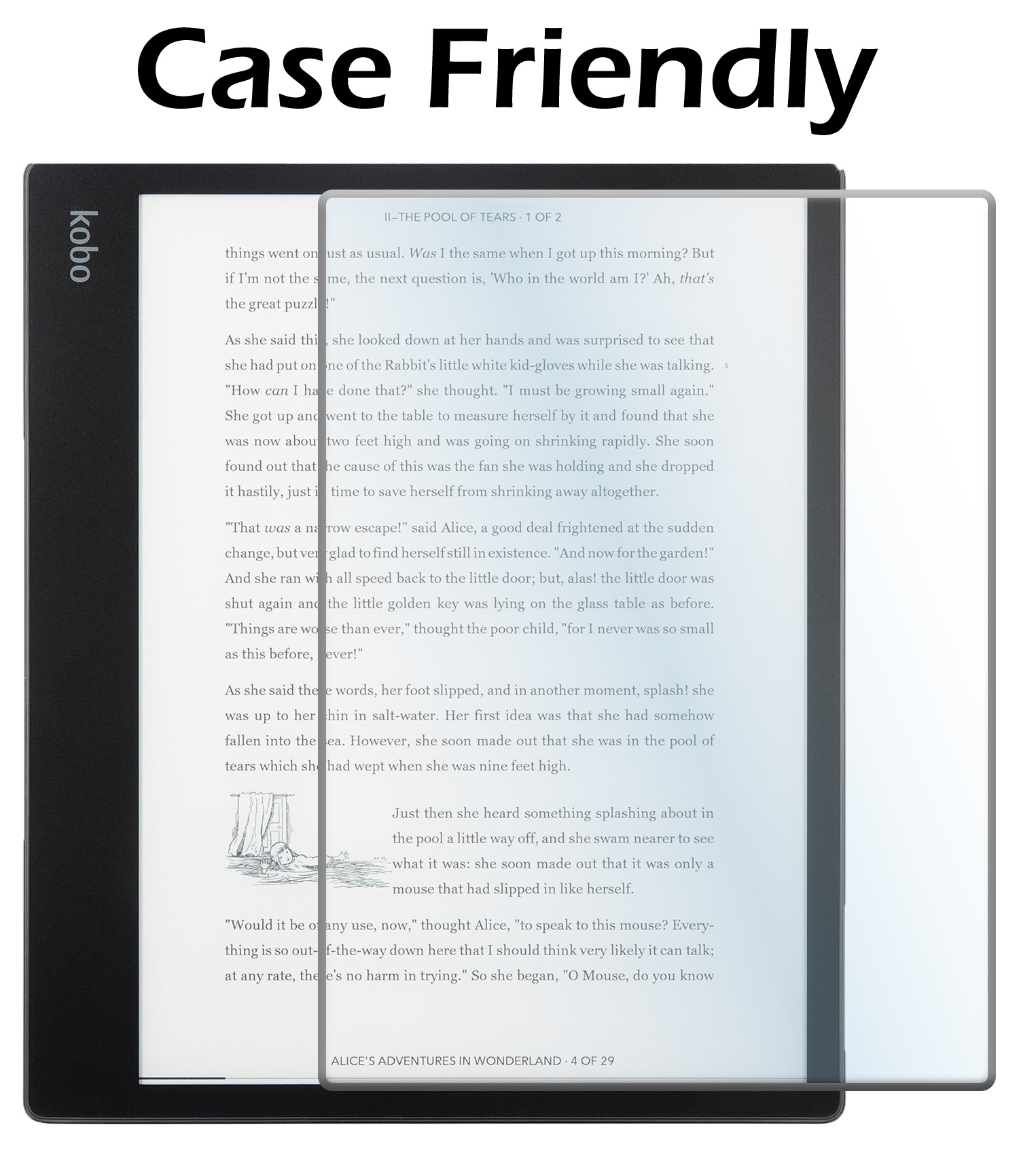 Nomfy Hoesje Geschikt voor Kobo Elipsa 2E Hoes Book Case - Hoes Geschikt voor Kobo Elipsa 2E Hoesje Book Cover Met Screenprotector - Rosé Goud