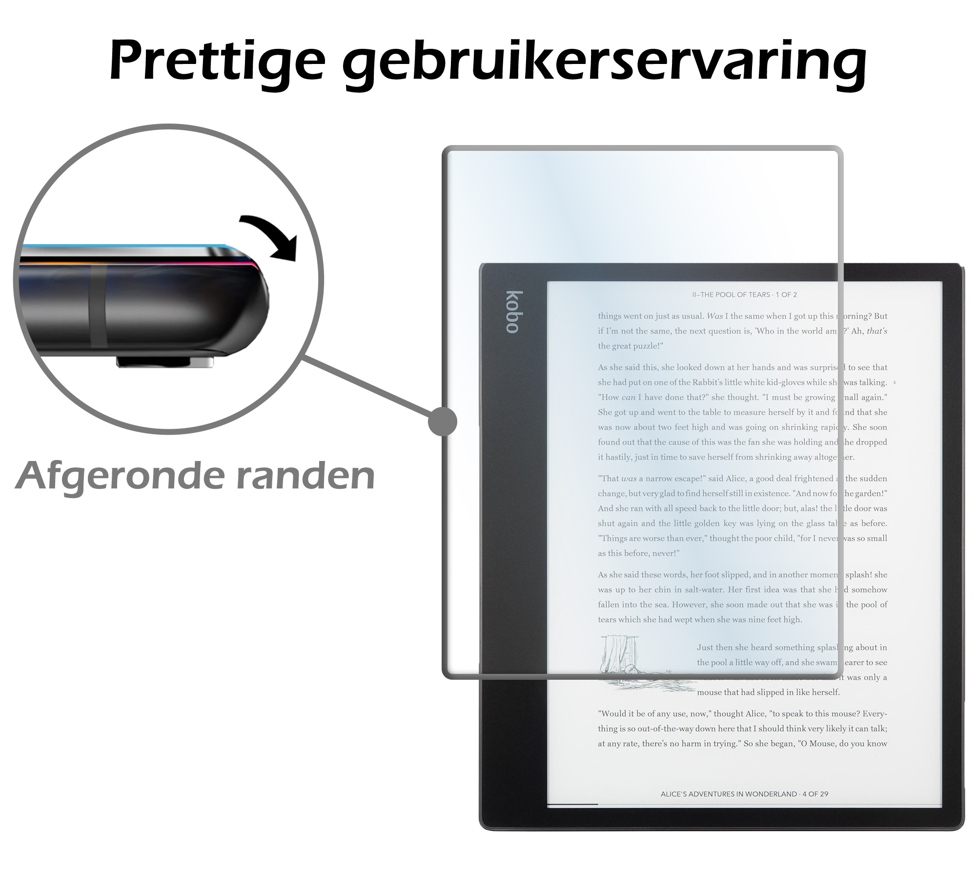 Nomfy Hoesje Geschikt voor Kobo Elipsa 2E Hoes Book Case - Hoes Geschikt voor Kobo Elipsa 2E Hoesje Book Cover Met Screenprotector - Rosé Goud