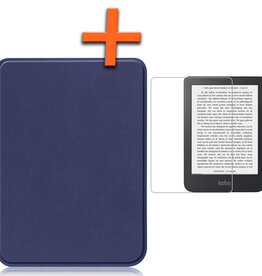 Nomfy Nomfy Kobo Clara 2E Hoesje Met Screenprotector - Donkerblauw
