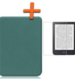 Nomfy Nomfy Kobo Clara 2E Hoesje Met Screenprotector - Donkergroen