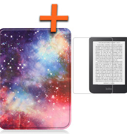 Nomfy Nomfy Kobo Clara 2E Hoesje Met Screenprotector - Galaxy