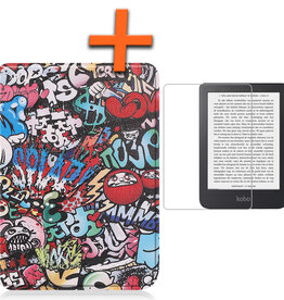 Nomfy Nomfy Kobo Clara 2E Hoesje Met Screenprotector - Graffity