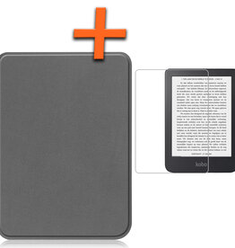 Nomfy Nomfy Kobo Clara 2E Hoesje Met Screenprotector - Grijs