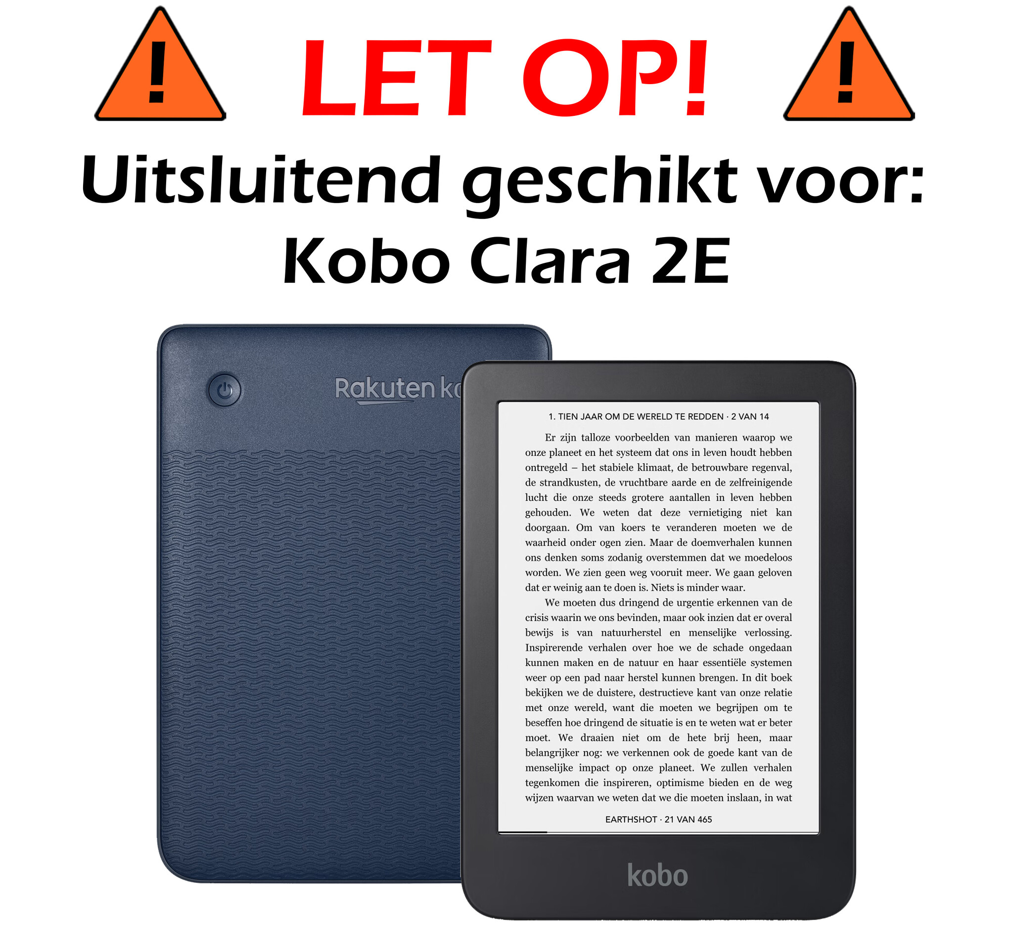 Nomfy Hoesje Geschikt voor Kobo Clara 2E Hoes Book Case - Hoes Geschikt voor Kobo Clara 2E Hoesje Book Cover Met Screenprotector - Kat