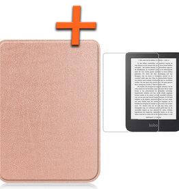 Nomfy Nomfy Kobo Clara 2E Hoesje Met Screenprotector - Rose Goud