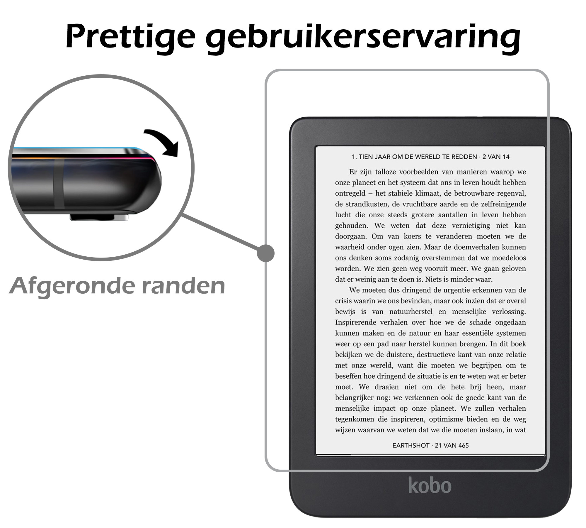 Nomfy Hoesje Geschikt voor Kobo Clara 2E Hoes Book Case - Hoes Geschikt voor Kobo Clara 2E Hoesje Book Cover Met Screenprotector - Rosé Goud