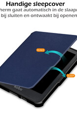 Nomfy Hoesje Geschikt voor Kobo Clara HD Hoes Book Case - Hoes Geschikt voor Kobo Clara HD Hoesje Book Cover Met Screenprotector - Donkerblauw