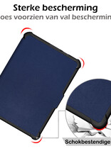 Nomfy Hoesje Geschikt voor Kobo Clara HD Hoes Book Case - Hoes Geschikt voor Kobo Clara HD Hoesje Book Cover Met Screenprotector - Donkerblauw