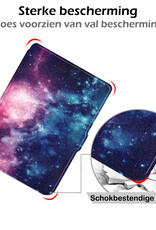 Nomfy Hoesje Geschikt voor Kobo Clara HD Hoes Book Case - Hoes Geschikt voor Kobo Clara HD Hoesje Book Cover Met Screenprotector - Galaxy