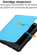 Nomfy Hoesje Geschikt voor Kobo Clara HD Hoes Book Case - Hoes Geschikt voor Kobo Clara HD Hoesje Book Cover Met Screenprotector - Lichtblauw