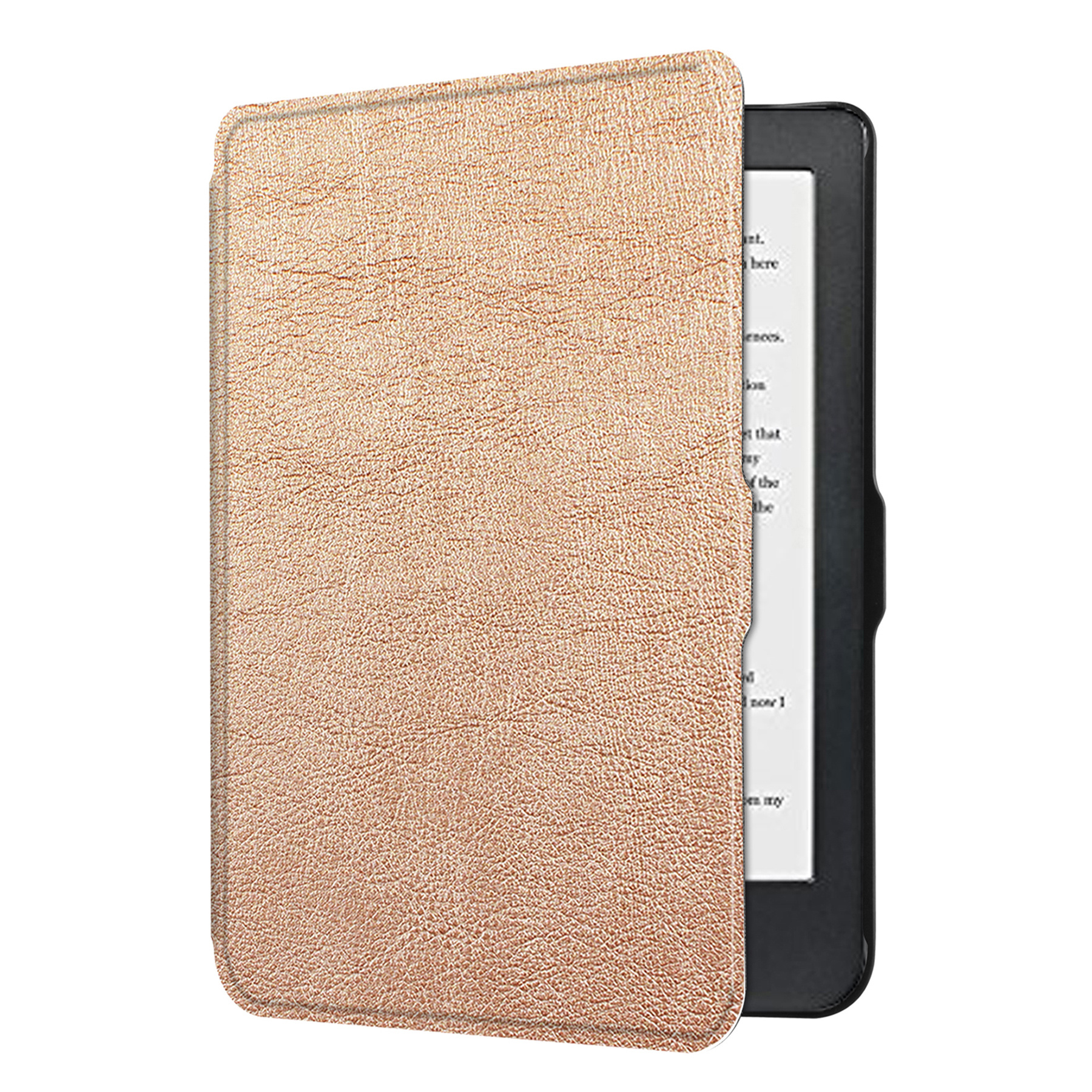 Nomfy Hoesje Geschikt voor Kobo Clara HD Hoes Book Case - Hoes Geschikt voor Kobo Clara HD Hoesje Book Cover Met Screenprotector - Rosé Goud