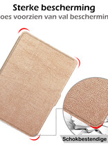 Nomfy Hoesje Geschikt voor Kobo Clara HD Hoes Book Case - Hoes Geschikt voor Kobo Clara HD Hoesje Book Cover Met Screenprotector - Rosé Goud