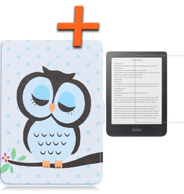 Nomfy Nomfy Kobo Clara HD Hoesje Met Screenprotector - Uil