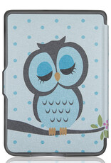 Nomfy Hoesje Geschikt voor Kobo Clara HD Hoes Book Case - Hoes Geschikt voor Kobo Clara HD Hoesje Book Cover Met Screenprotector - Uil