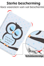 Nomfy Hoesje Geschikt voor Kobo Clara HD Hoes Book Case - Hoes Geschikt voor Kobo Clara HD Hoesje Book Cover Met Screenprotector - Uil