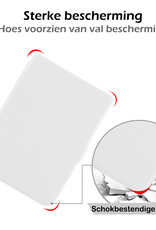 Nomfy Hoesje Geschikt voor Kobo Clara HD Hoes Book Case - Hoes Geschikt voor Kobo Clara HD Hoesje Book Cover Met Screenprotector - Wit