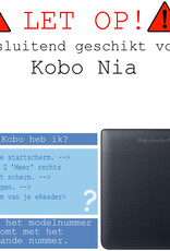 BASEY. Hoes Geschikt voor Kobo Nia Hoesje Bookcase Cover Hoes Met Screenprotector - Hoesje Geschikt voor Kobo Nia Hoes Cover Case - Lichtblauw