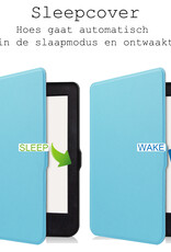 BASEY. Hoes Geschikt voor Kobo Nia Hoesje Bookcase Cover Hoes Met Screenprotector - Hoesje Geschikt voor Kobo Nia Hoes Cover Case - Lichtblauw