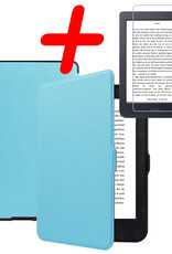 BASEY. Hoes Geschikt voor Kobo Nia Hoesje Bookcase Cover Hoes Met Screenprotector - Hoesje Geschikt voor Kobo Nia Hoes Cover Case - Lichtblauw