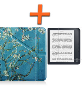 Nomfy Nomfy Kobo Libra 2 Hoesje Met Screenprotector - Bloesem