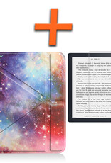 Nomfy Hoesje Geschikt voor Kobo Libra 2 Hoes Book Case - Hoes Geschikt voor Kobo Libra 2 Hoesje Book Cover Met Screenprotector - Galaxy