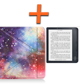 Nomfy Nomfy Kobo Libra 2 Hoesje Met Screenprotector - Galaxy