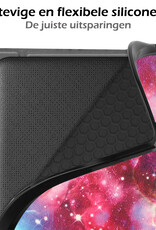 Nomfy Hoesje Geschikt voor Kobo Libra 2 Hoes Book Case - Hoes Geschikt voor Kobo Libra 2 Hoesje Book Cover Met Screenprotector - Galaxy