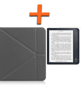 Nomfy Nomfy Kobo Libra 2 Hoesje Met Screenprotector - Grijs