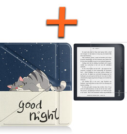 Nomfy Nomfy Kobo Libra 2 Hoesje Met Screenprotector - Kat